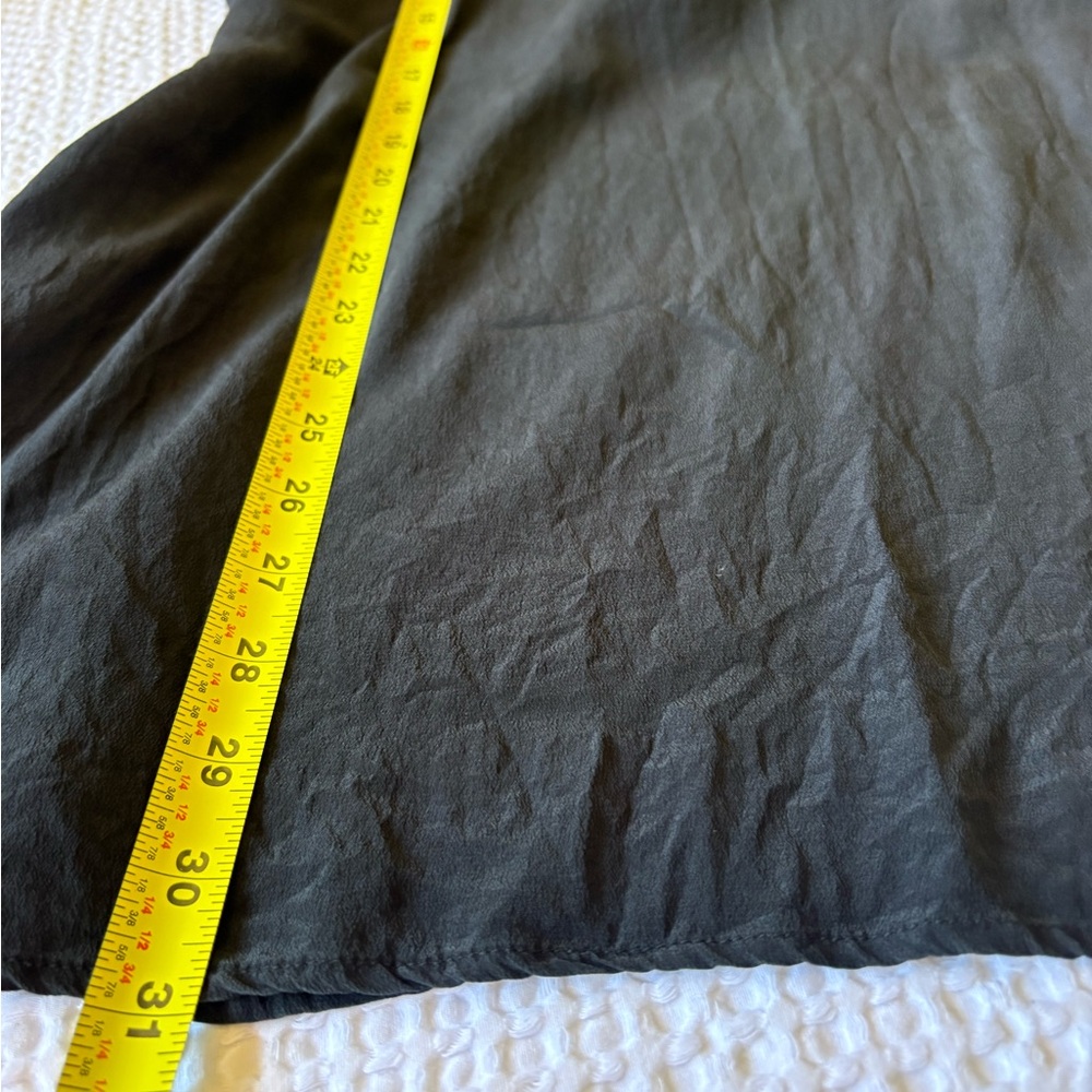100% silk oversized tunic top black - Picture 3 of 6
